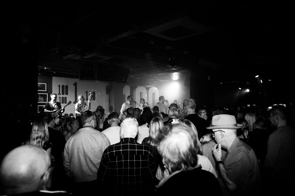 Doo Wop Explosion live UK show audience and band on stage