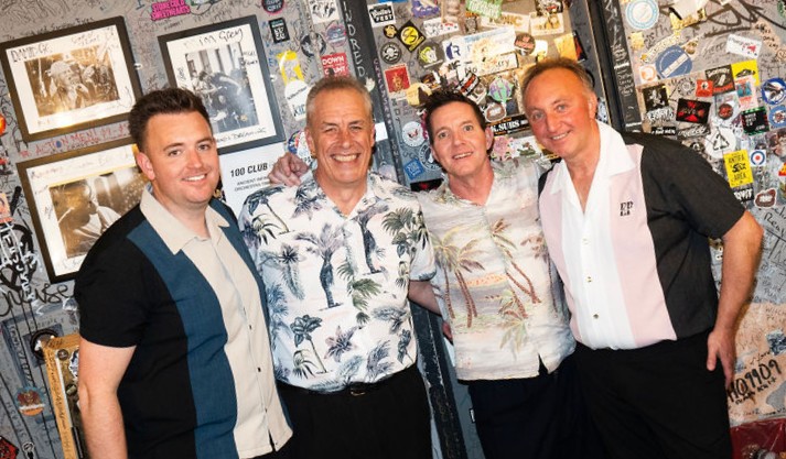 The Firebirds live on stage doo wop and rhythm and blues show UK